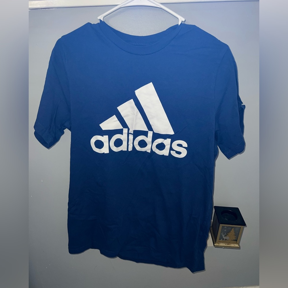 blue adidas tee